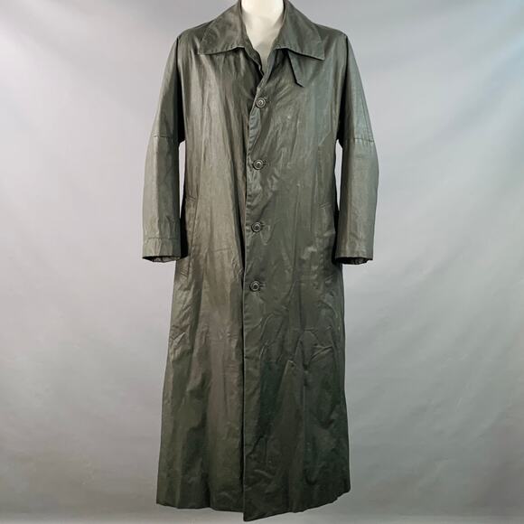 ISSEY MIYAKE Vintage Size XXL Green Charcoal Coated Cotton Insulated Coat - Picture 1 of 10
